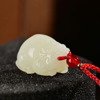 和玉情和田玉貔貅吊坠玉坠白玉玉皮休挂件男女情侣玉吊坠